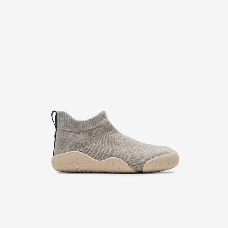 Grey Vivobarefoot Pluma Knit Kids | 031248QIS