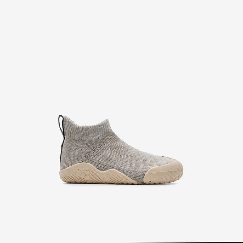 Grey Vivobarefoot Pluma Knit Kids | 312765WOT